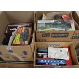 A quantity of Hornby Tri-Ang and other '00' gauge wagons and track, early Scalextric, games, etc.
