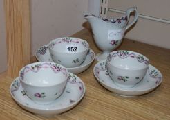 A collection of Newhall teawares, c.1795
