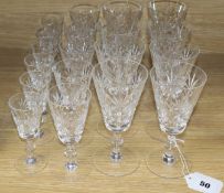 A part suite of cut drinking glassware