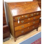 A George III mahogany bureau W.100cm