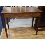 A George III mahogany side table W.89cm