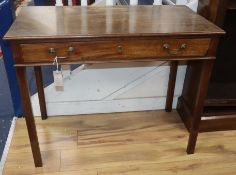 A George III mahogany side table W.89cm