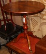 A French fruitwood wine table 66cm diameter