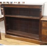 A Victorian mahogany open bookcase W.122cm