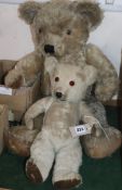 A large 1930's Merrythought bear, good condition, and a Chiltern 1950's, bald