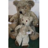 A large 1930's Merrythought bear, good condition, and a Chiltern 1950's, bald