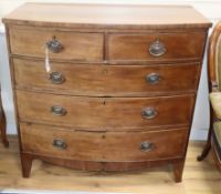 A Regency mahogany bow-fronted chest of drawers W.104cm