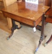 A Regency and later mahogany side table (a.f.) W.78cm