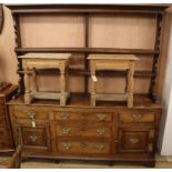 A George III oak dresser W.184cm