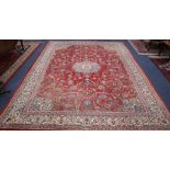 A Sarouk carpet 350 x 270cm