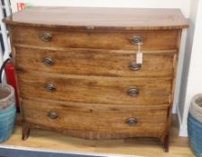 A Regency mahogany chest fitted four graduated long drawers W.116cm