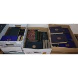 Wiltshire Archaeology Mag, 9 vols from 1855-1881, leather bound (vols 2-19), broken rim; Surrey