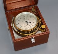 A ship's chronometer, Thomas Mercer, St Albans, in mahogany case