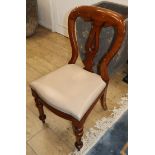 A set of four Victorian mahogany dining chairs