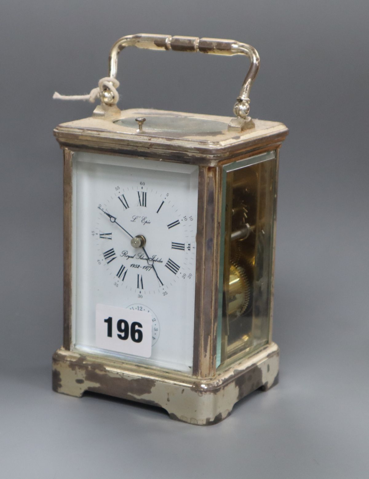 An L'Epee carriage repeater clock height 13cm