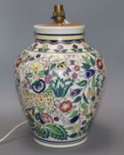 A large Poole pottery vase (converted)