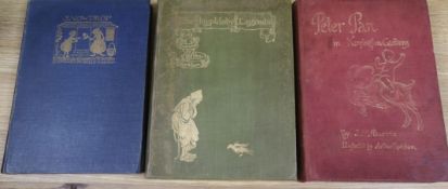 Three Arthur Rackham illustrated books: Peter Pan in Kensington Gardens, 4th edition, printed