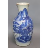 A Chinese blue and white vase height 44cm