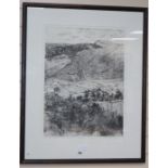 Cat Outram (Scottish contemporary) Edinburgh from the Lions Haunch, Limited Edition engraving,