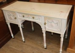 A painted dressing table W.118cm