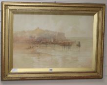 Harry Wanless, watercolour, View of Scarborough, 50 x 74cm