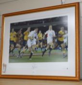 A Great Rugby Series Ben Cohen action photograph (Aus 14/Eng 25 Melbourne 21/6/2003) limited edition