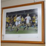 A Great Rugby Series Ben Cohen action photograph (Aus 14/Eng 25 Melbourne 21/6/2003) limited edition