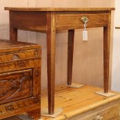 A late George III banded mahogany side table W.80cm