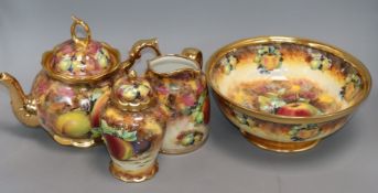 A collection of limehouse ceramics Evesham pattern largest diameter 25.5cm