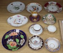 A collection of 19th century English porcelain teawares