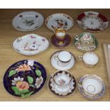 A collection of 19th century English porcelain teawares