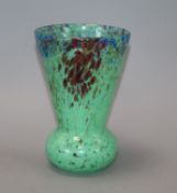 A Monart glass vase with gold fleck decoration height 17cm