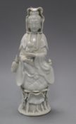 A 19th century Chinese porcelain figure of a Guanyin height 22cm