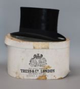 A Tress & Co. silk top hat