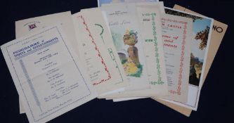 A collection of 1950's Union Castle Line ephemera, mostly menus.