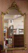 A pair of gilt framed wall mirrors H.102cm