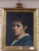 Johanne Krebs (1848-1924), oil on canvas, Portrait of a lady, 42 x 34cm