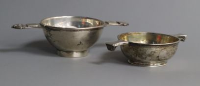 A Victorian Scottish silver quaich, John Muirhead & Son, Glasgow, 1882 and one other with coronet