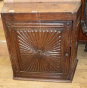A 19th century Indian padouk wood cupboard W.73cm