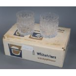 Six boxed Whitefriars whisky glasses