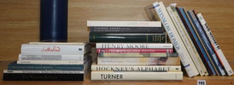 A quantity of reference books including British Art, Turner, David Hockney, Henry Moore, etc.