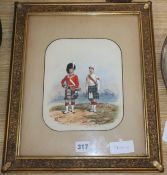 R. Simkin, 1878, watercolour, Uniform of the The Scots Guards, signed and dated '78, 21.5 x 18cm