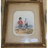 R. Simkin, 1878, watercolour, Uniform of the The Scots Guards, signed and dated '78, 21.5 x 18cm