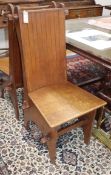 A pair of Arts & Crafts oak side chairs