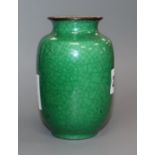 A Chinese small green crackleglaze vase, 19th century height 11cm