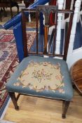 A fine Sheraton period inlaid mahogany dining chair