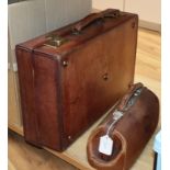 A small Gladstone bag and suitcase