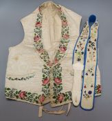 A floral embroidered waistcoat