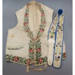 A floral embroidered waistcoat