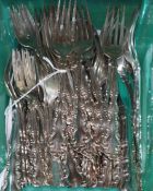 A quantity of plated flatware cutlery